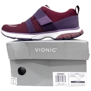 Vionic Drift Milan Walking Sneakers Shoes Women's 8.5 Wine